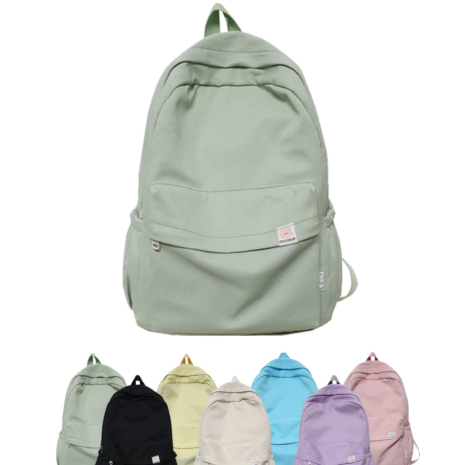 Buy Alkyne Sage Green Backpack,Aesthetic Backpacks for School,Kawaii