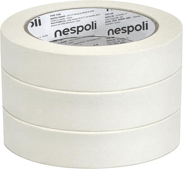 Nespoli – Nastro Carta Adesivo per Interni 25mm x 50m per Mascheratura Basic, Carta Gommata per Verniciatura Fai da Te - Nastro Imbianchino Facile da Strappare con Aderenza Sicura - 2