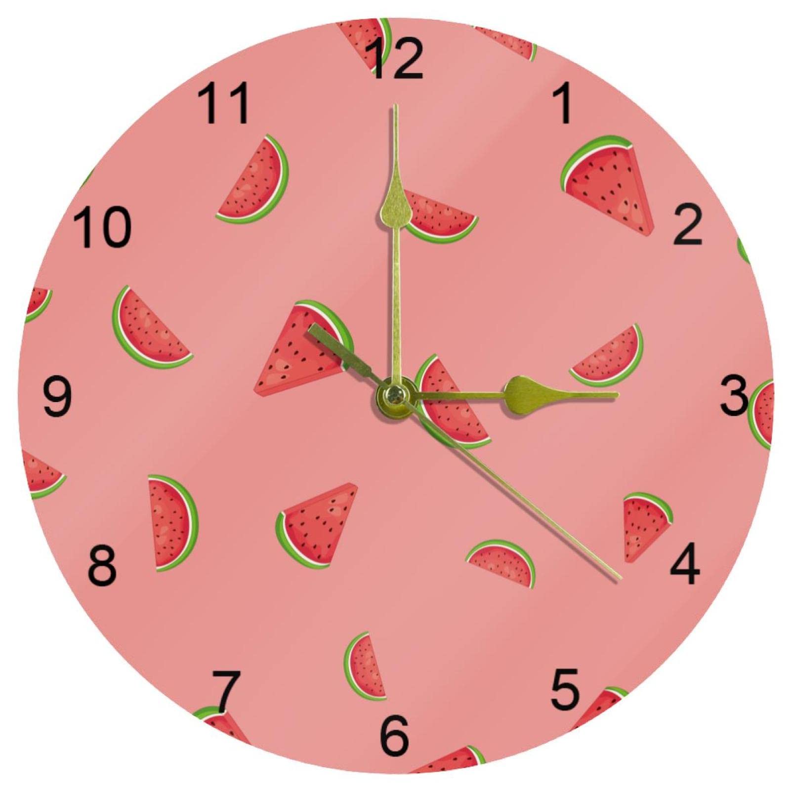 Horloge murale silencieuse à quartz haut de gamme de 25,4 cm avec chiffres arabes