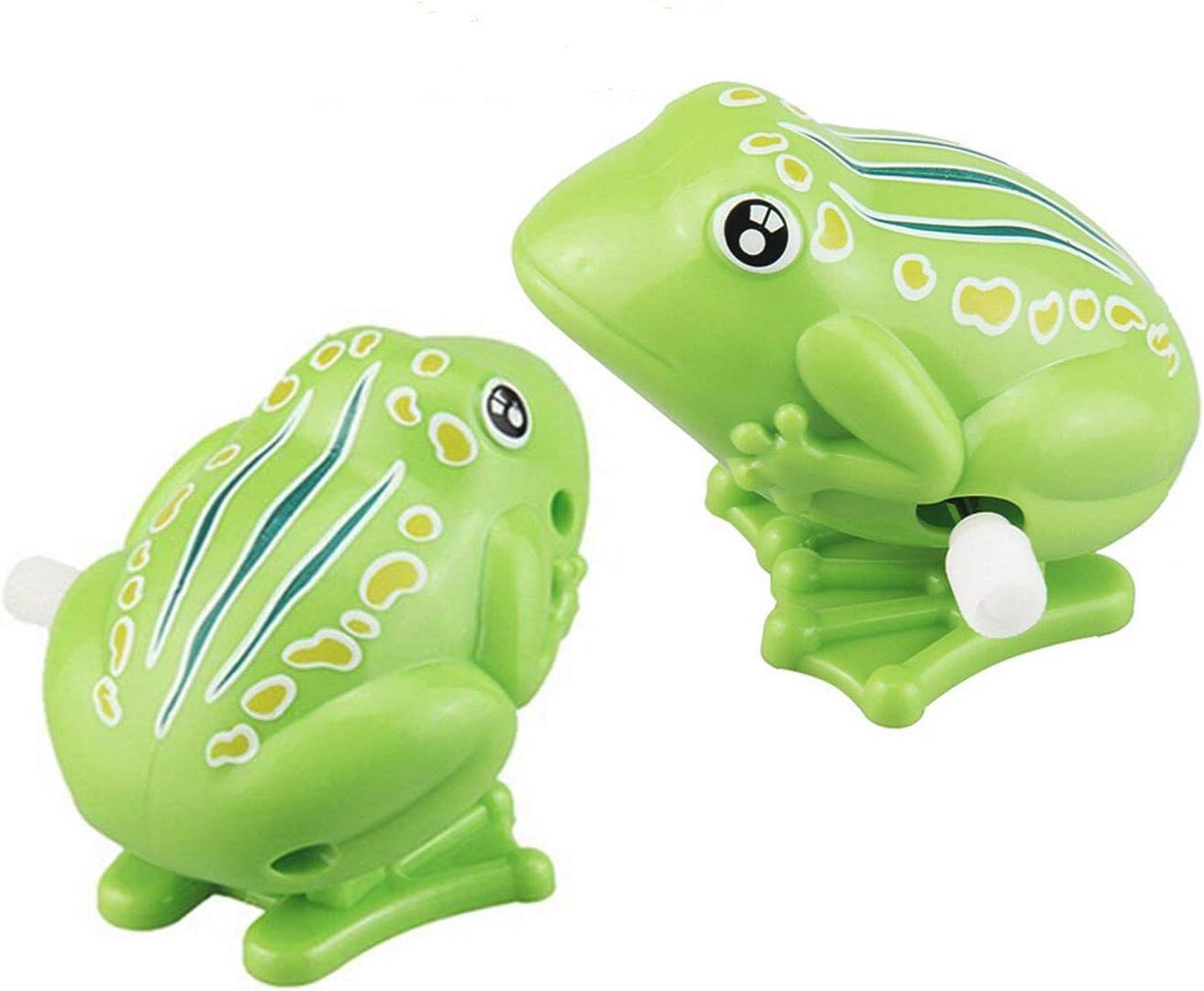 LHKJ 1 Pcs Cartoon Wind Up Frog, Plastic Clockwork Animal Walking