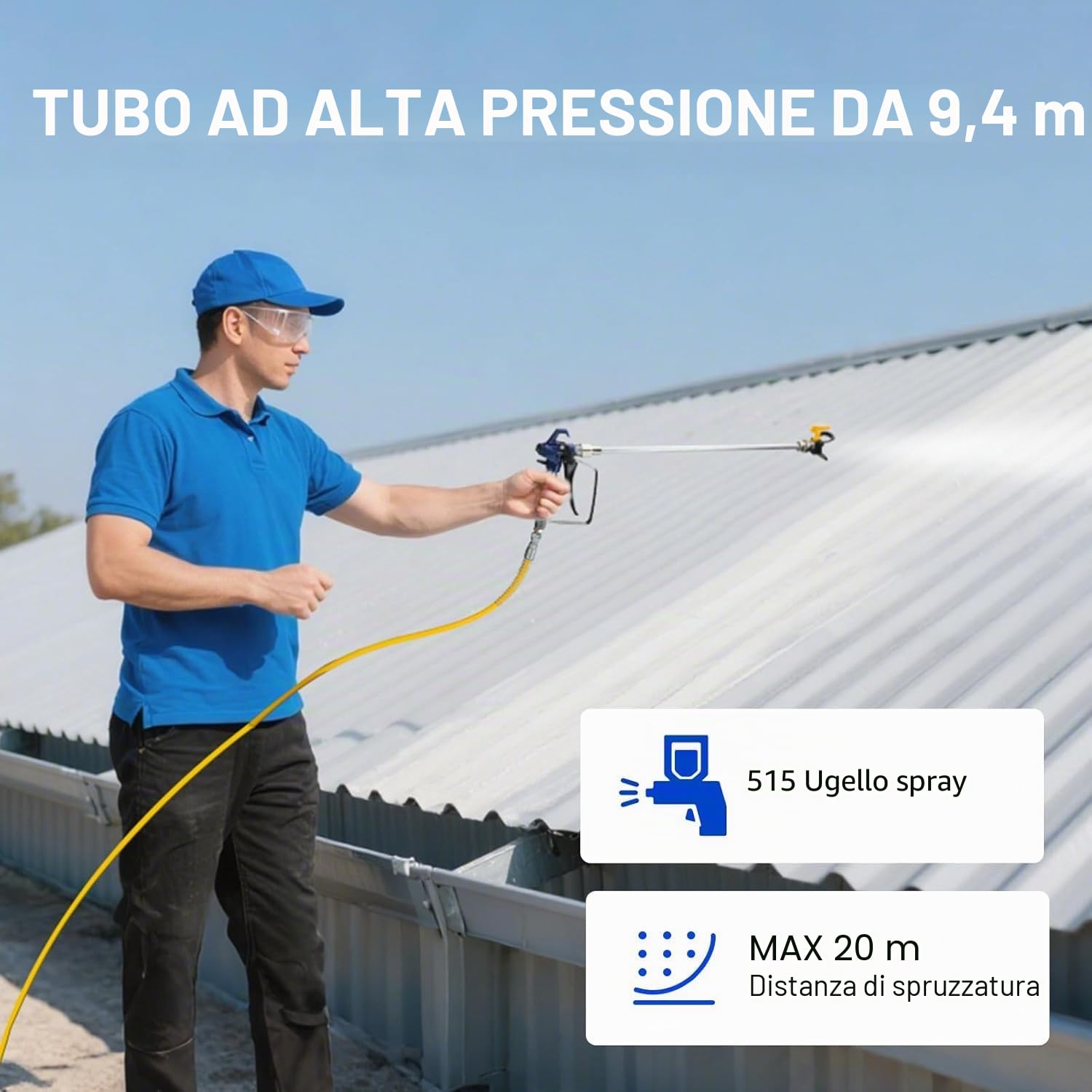 Airless Spruzzatore Vernice 3200psi, Produttività Avanzata Senza Assottigliamento per La Pittura Fai-da-te per Interni Della Casa Esterna