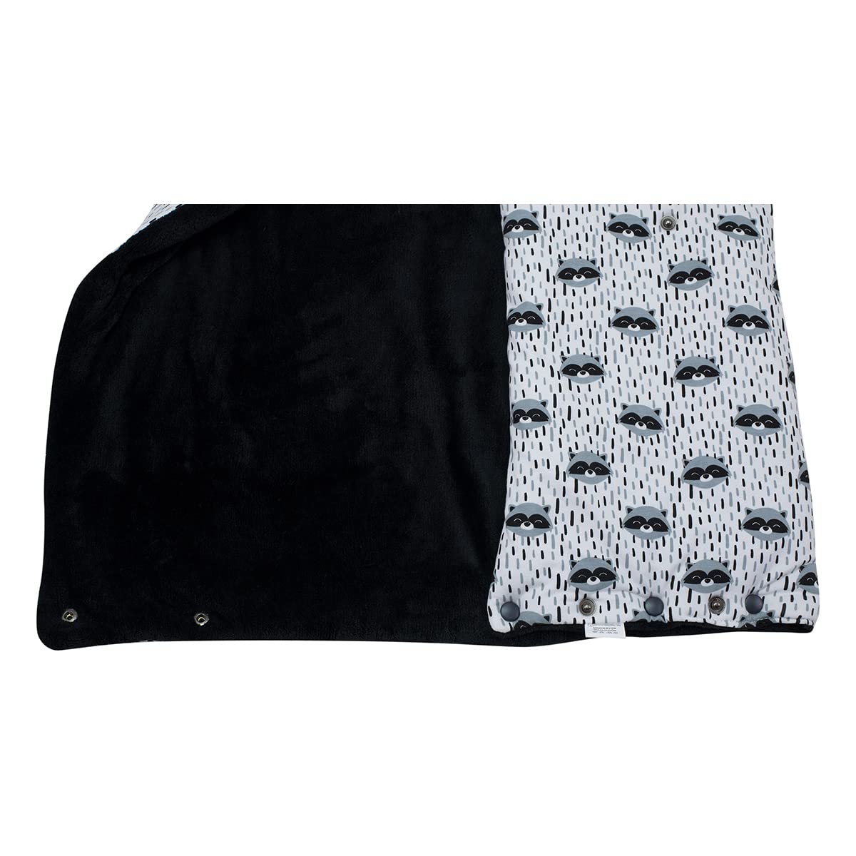 JYOKO KIDS Saco Capazo para Bebé de Polar Teddy Extra Suave – Antialérgico, Protección Óptima contra el Viento y Frío – Ideal para Piel Sensible, Recién Nacidos y Bebés (RACCOON, POLAR)