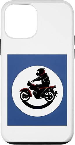 Funda para iPhone 12 mini Moto Panda divertido retro Motorbiker Rider
