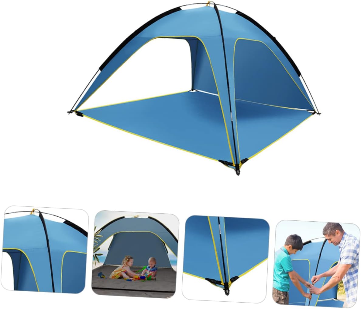 Polyester Silver Coated Tent Quick Setup Uv Blocking Suitable for Camping Beach Picnic