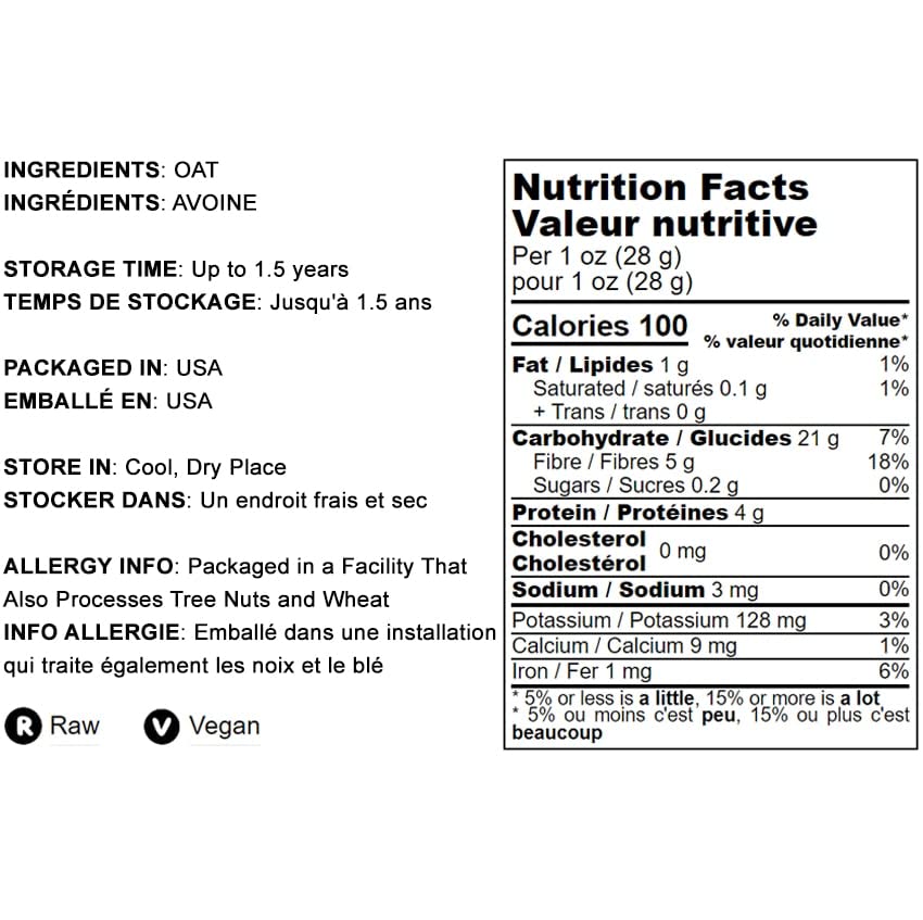 Miniatura 4 de Harina de avena integral, 12 onzas, finamente molida a partir de granos de avena integrales, vegana, a granel. rica en fibra, proteínas. Perfecto
