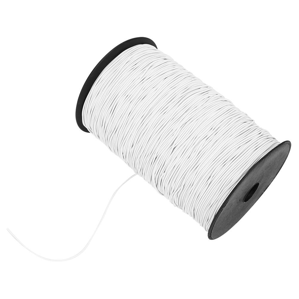 Stringa elastica a corda per bungee 1,5 mm 500 m di alta qualità cavo elastico per abito artigianale fai -da -te che produceva la corda di corda in lattina bianca poliestere di