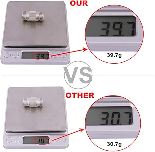 Miniatura 3 de XRDS -RF 2 unids N hembra a N hembra adaptador de cable coaxial Conectores de barril Conector doble conector (NO para TV)