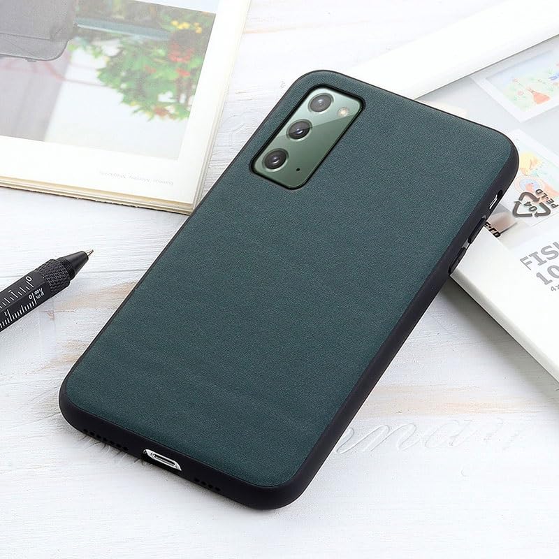 Coque compatible avec Samsung Galaxy Note 20 cuir véritable rigide antichoc