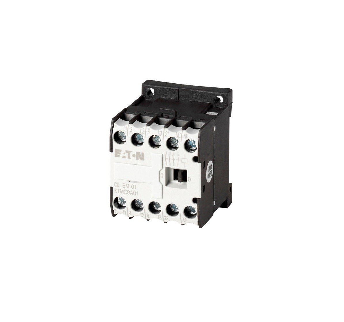 Eaton DILEM-01-G(24VDC) Mini-Contactor de Potencia, 3 Polos con 1 NC, 4 kW / 400 V / AC3, 24 V DC