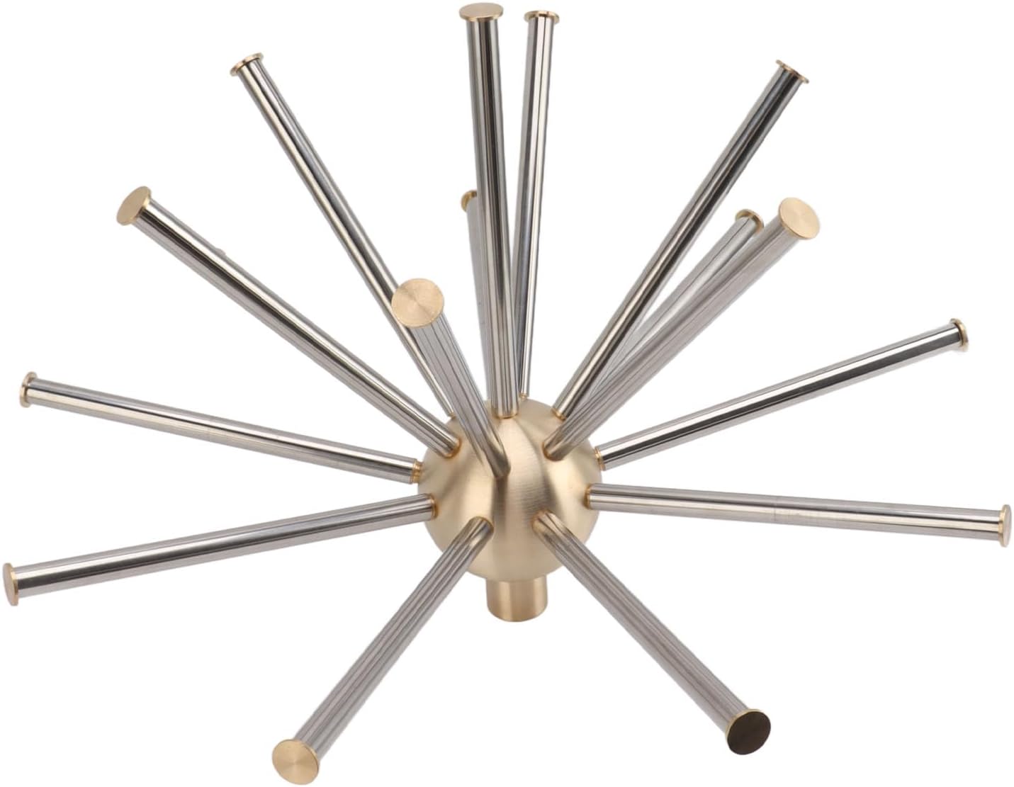 Pwshymi Brass Stainless Steel Dandelion Fountain Nozzle Set with Spherical Water Chamber for Garden Pond Pool Landscaping, G1 Inch, Energy Efficient for Home Courtyards and Water Gardens