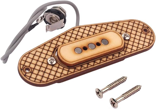 Alnicov 3-strunowy przetwornik do gitary z drewna klonowego przetwornik Humbucker z gniazdem 6,35 mm do pudełka na cygara gitara