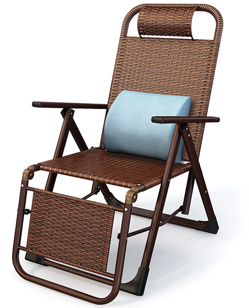 Chaise longue de patio rembourrée à gravité zéro avec tube en acier épais