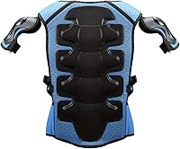 Vista 2 de Traje de armadura de motocicleta para niños, equipo de protección de pecho, columna vertebral, protector de espalda, hombro, brazo, codo