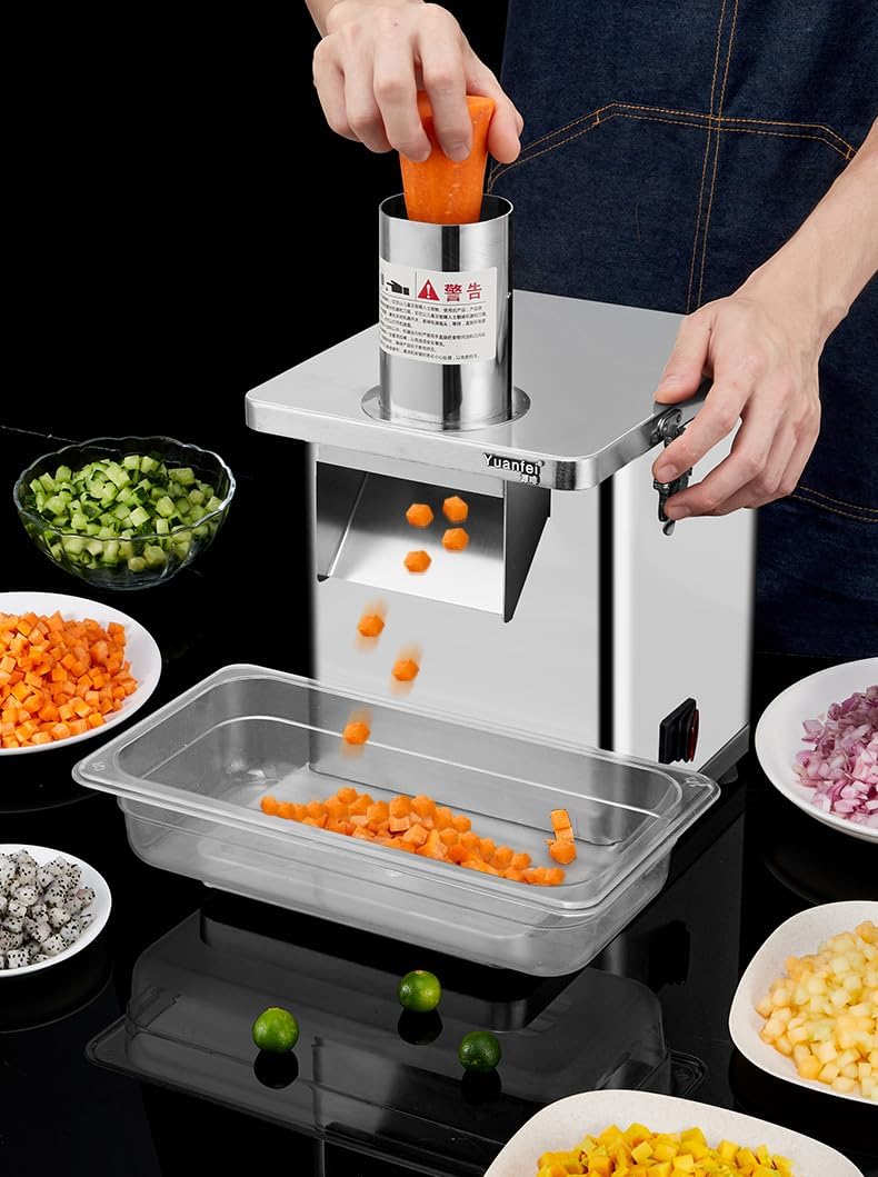 Commercial Electric Vegetable Slicer, 200W Sausage Ham Slicer Pepper Garlic Shallots Slicer Vegetable Fruit Grater Shredder Chopper Dicer