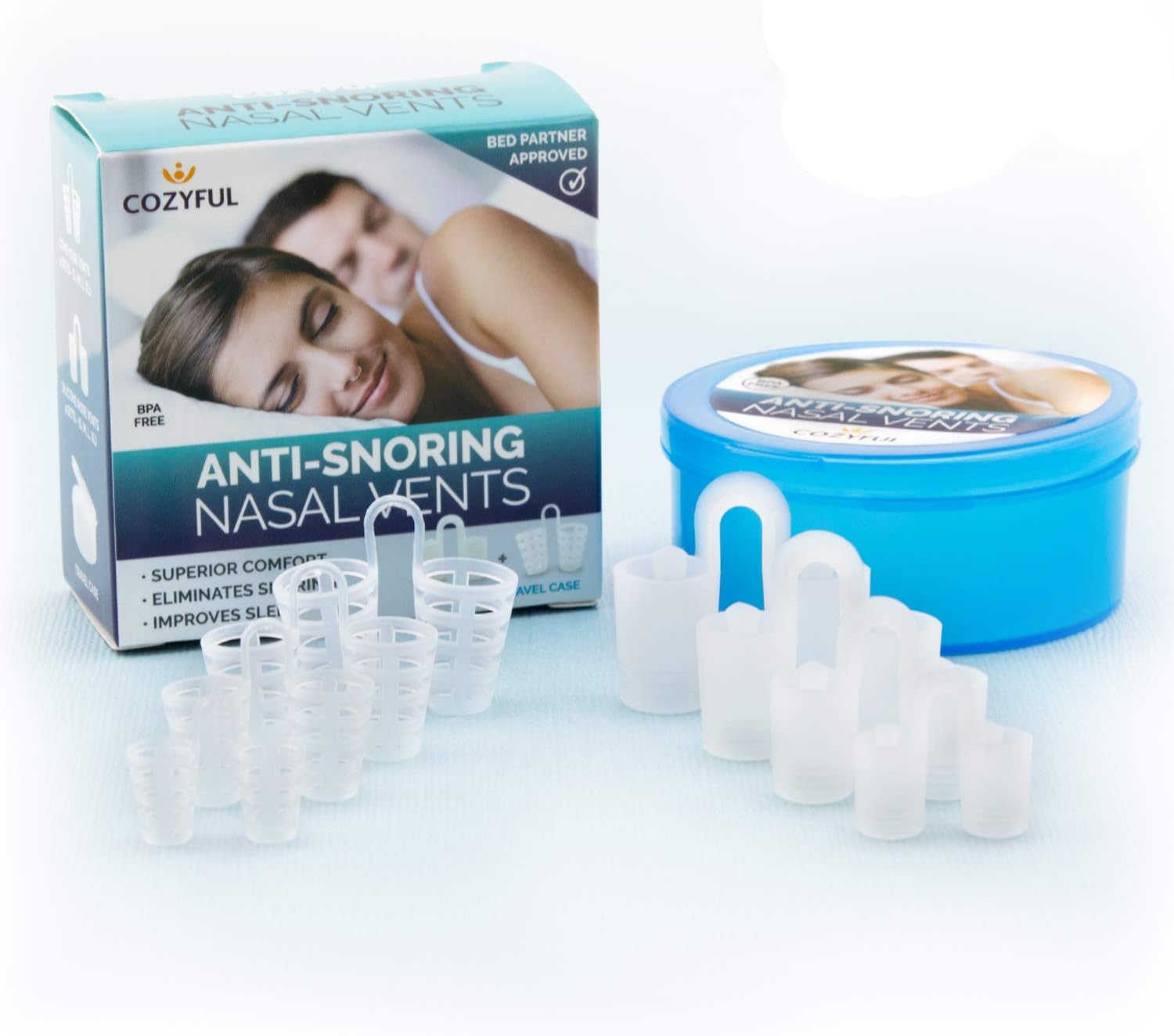 Anti Snoring Solution Nose Vents - Snore Stopper To Breath Right - Anti Snoring Devices Dilate The Nasal Passage and Cures Snoring, The Best Snoring Aids for Sleep Problems By Cozyful