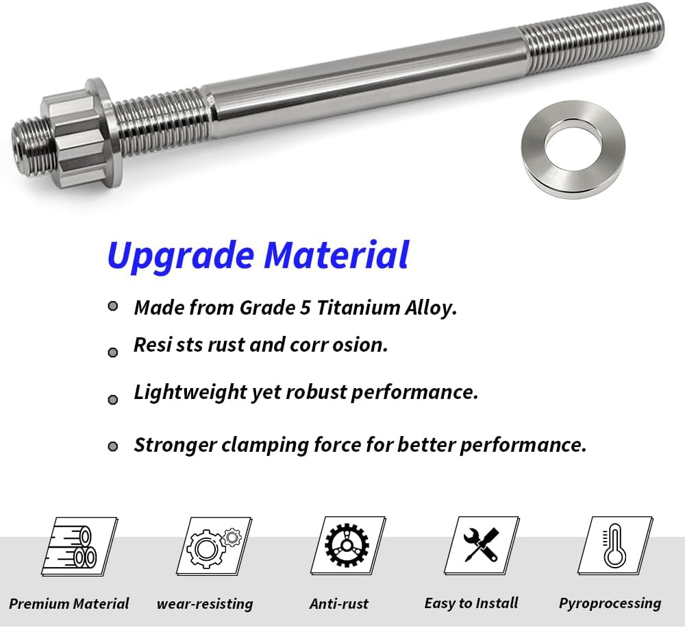 Titanium Cylinder Studs Cases Stud Kit For Yamaha Grizzly 660 Raptor 660R Rhino 660 OEM#90105-10650-00 90105-10649-00