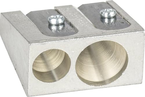 Brunnen 1029897 Spitzer aus Metall, Doppelspitzer, 2,5 x 2,5 x1,3 cm, für Stifte
