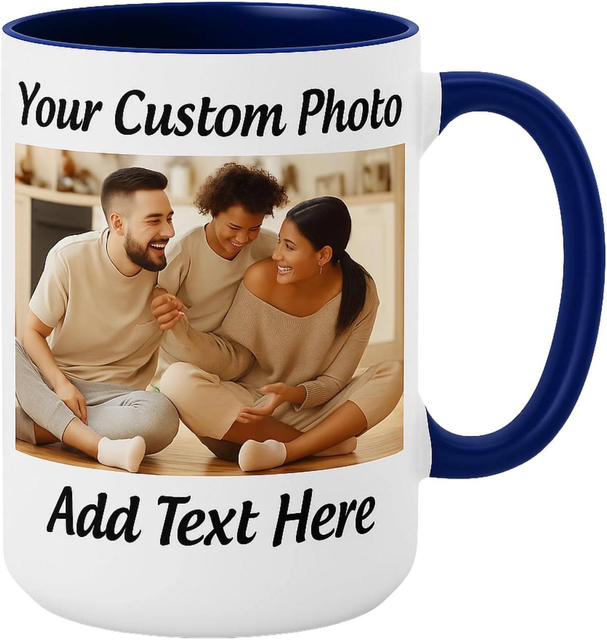 Customized Photo Mug with Personalized Text Upload Your Image with Different Designs
