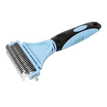 HOP Home of Paws 2 Sided Undercoat Dematting Rake for Cats & Dogs Pet Grooming Tool Safe Grooming Comb for Easy Mats & Tangles Removing