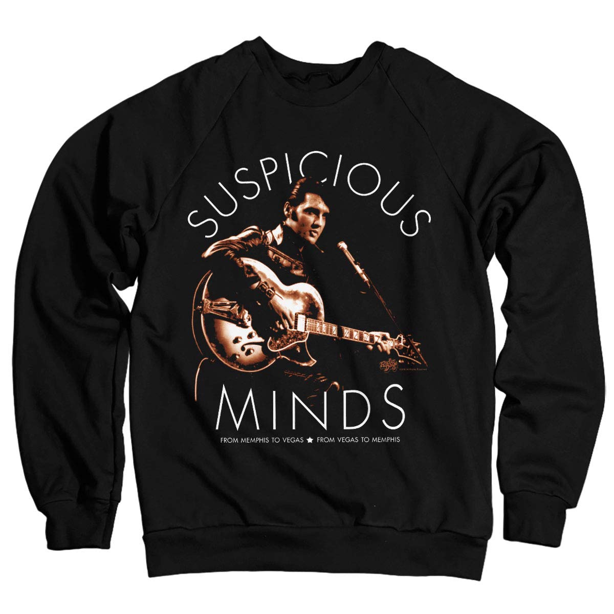 ELVIS PRESLEY Officially Licensed Suspicious Minds Sweatshirt (Black) Large