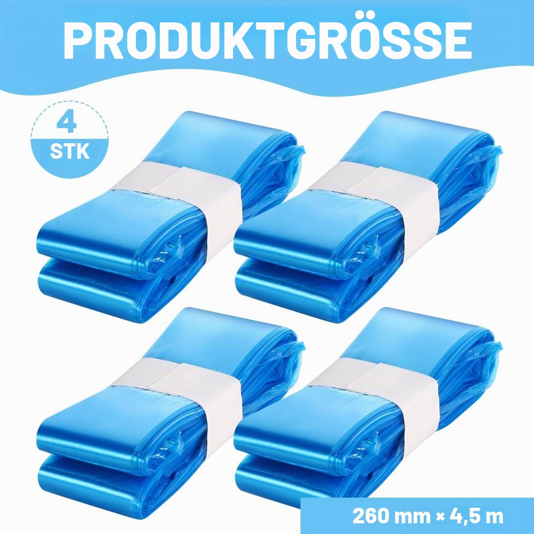 Nachfüllfolie Windeleimer Duftende Nachfüllpackungen Kompatibel mit Nachfüllkassetten für Windeleimer und Katzenstreu Eimer 4 Stück (ohne Kartusche)