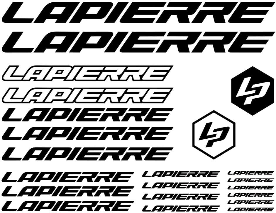 For Lapierre Bike Bicycle Cycling Frame Vinyl Decals Stickers Kit MTB BMX (Black)