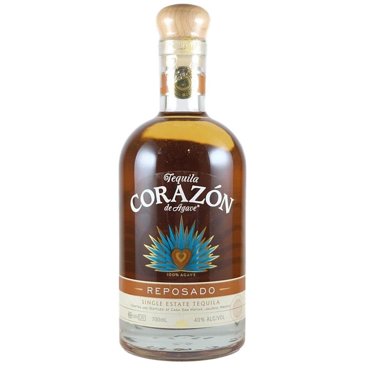 Corazón Reposado Tequila, 70cl, 40% ABV, 100% Blue Weber Agave Tequila, Soft Aroma with Spicy Taste, Distilled in the Highlands of Jalisco in Mexico, Award-Winning, Gift Idea