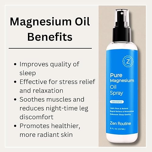 Miniatura 2 de Spray de aceite de magnesio orgánico puro  Rápida absorción  Promueve el sueño tranquilo y la relajación  Fabricado en Estados Unidos 8 fl oz8.0 fl