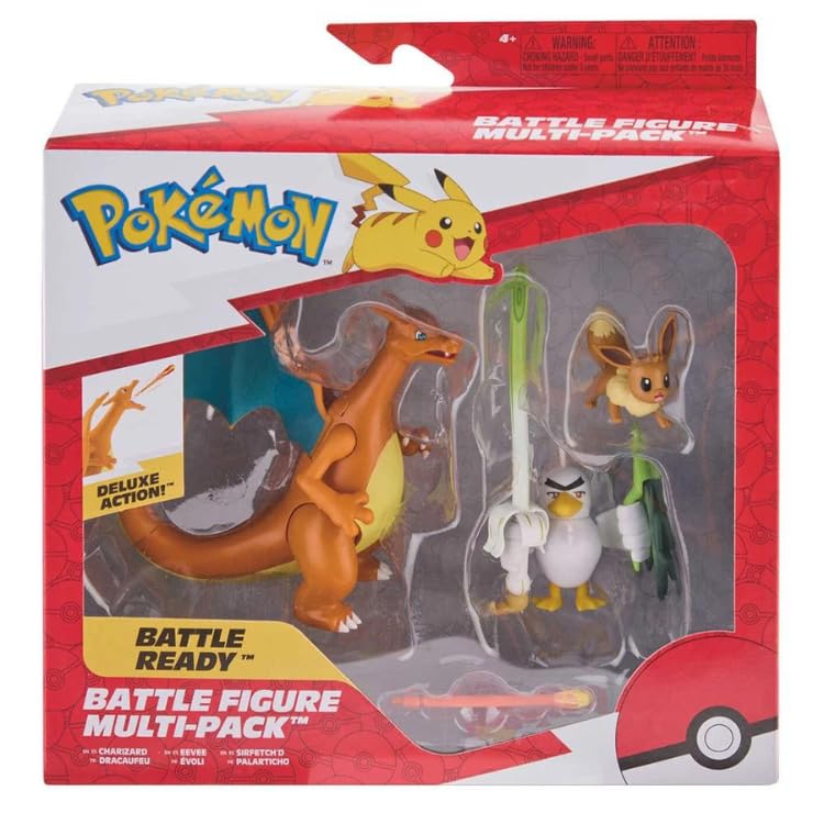 Pokemon SPECIAL EDITION 3PK W FEATURE FIGURE, Mutli, 2 inches, 3 inches