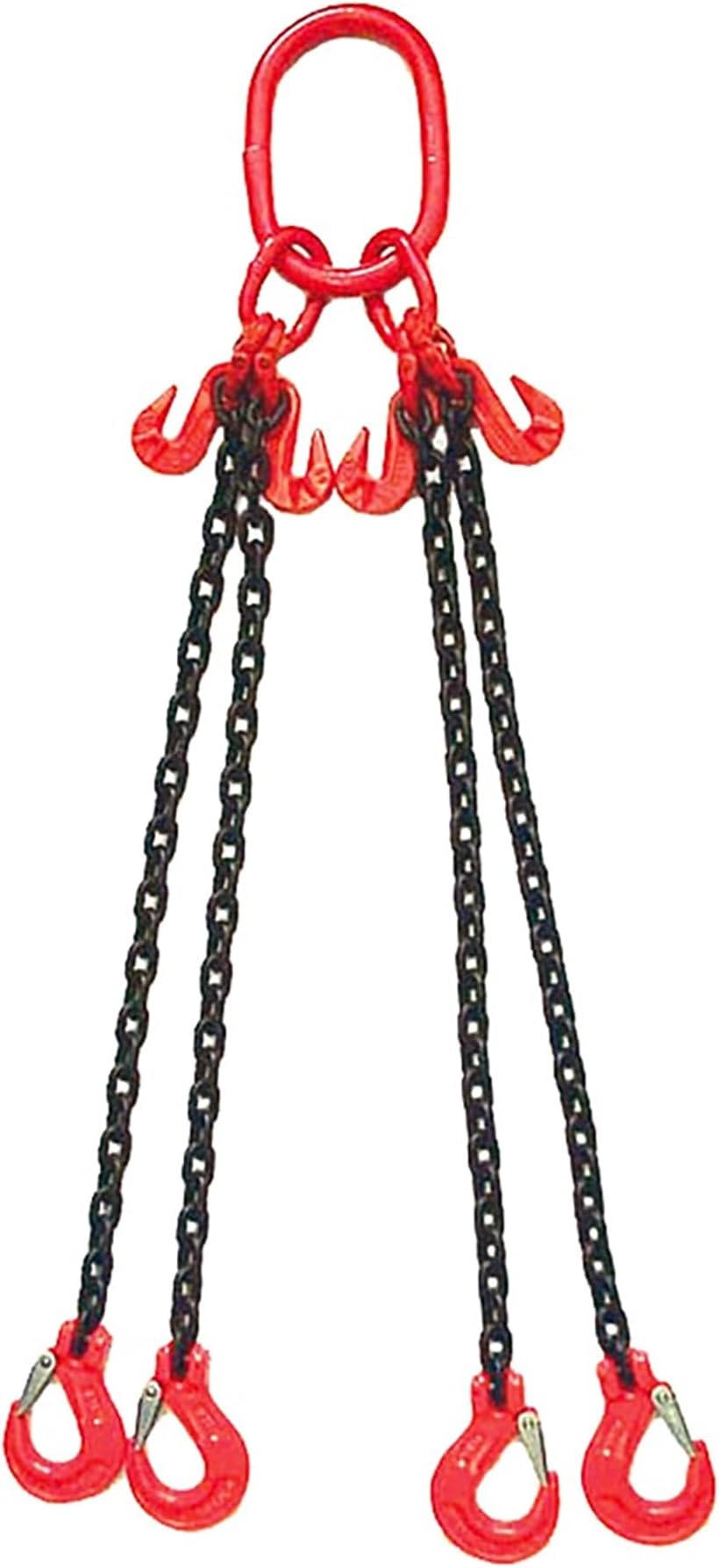 Grade 8 3.15 tonne 7mm 4 Leg Adjustable Rigging Lifting Chain Sling With Latch Hooks (3mtr)