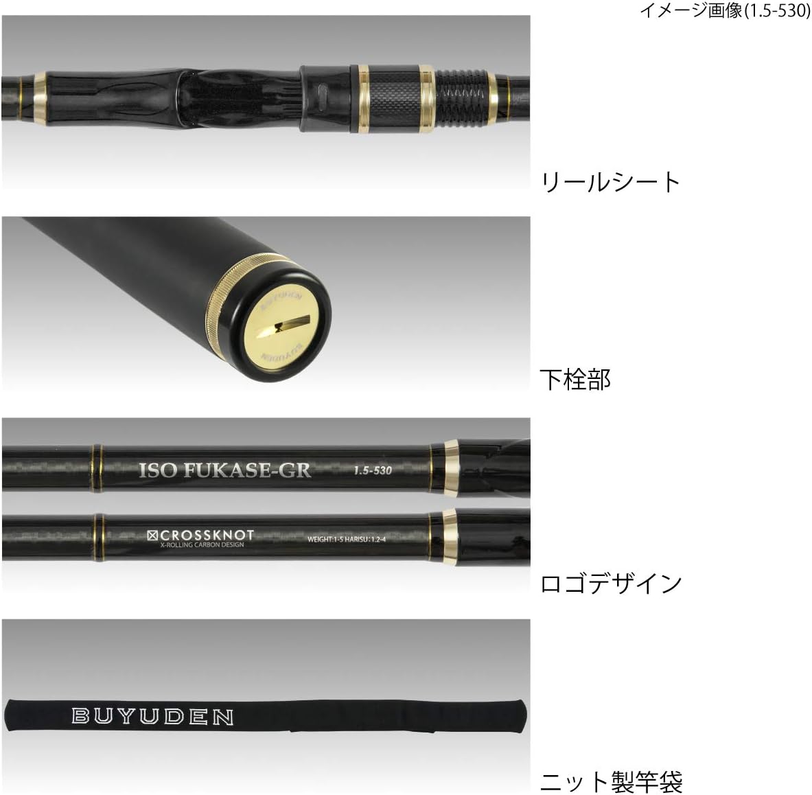タカミヤ 武勇伝 ISO FUKASE-GR 1.2-530 磯竿 オールIMガイド