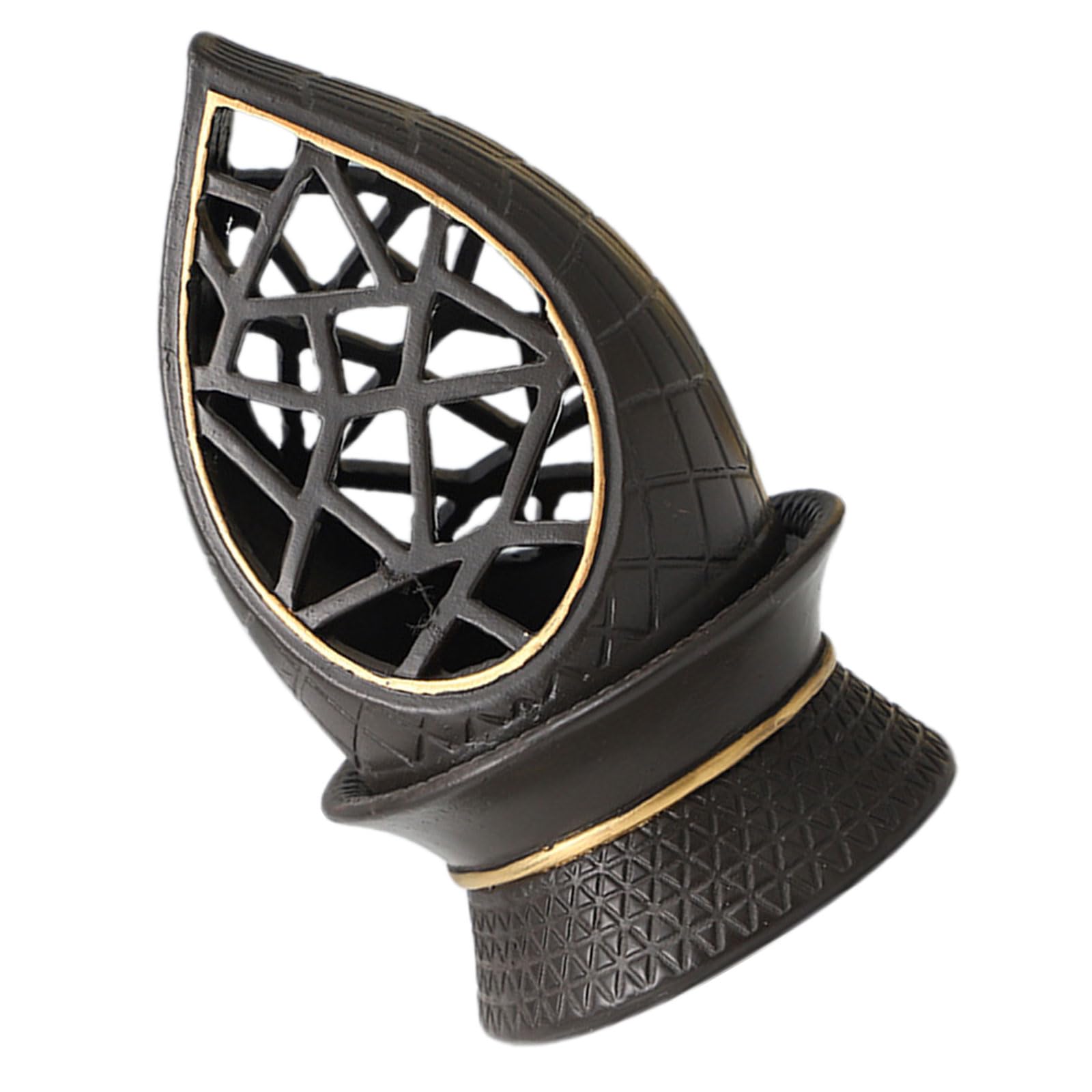Brûleur porte-parfum résine noir design salon chambre moderne