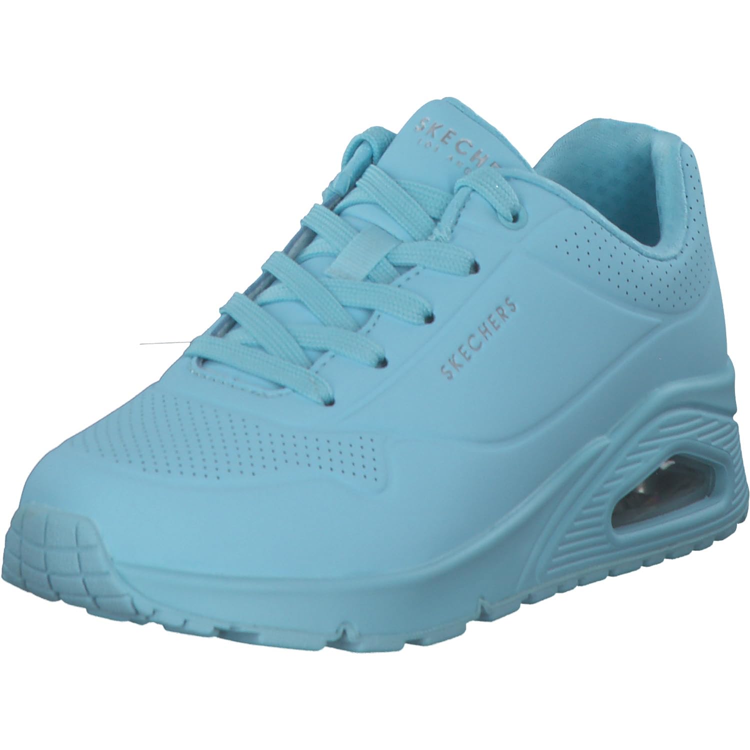 Skechers Uno Stand Air LTDN Light Blue Womens trainers 73690 in a Plain Man-made in Size 3