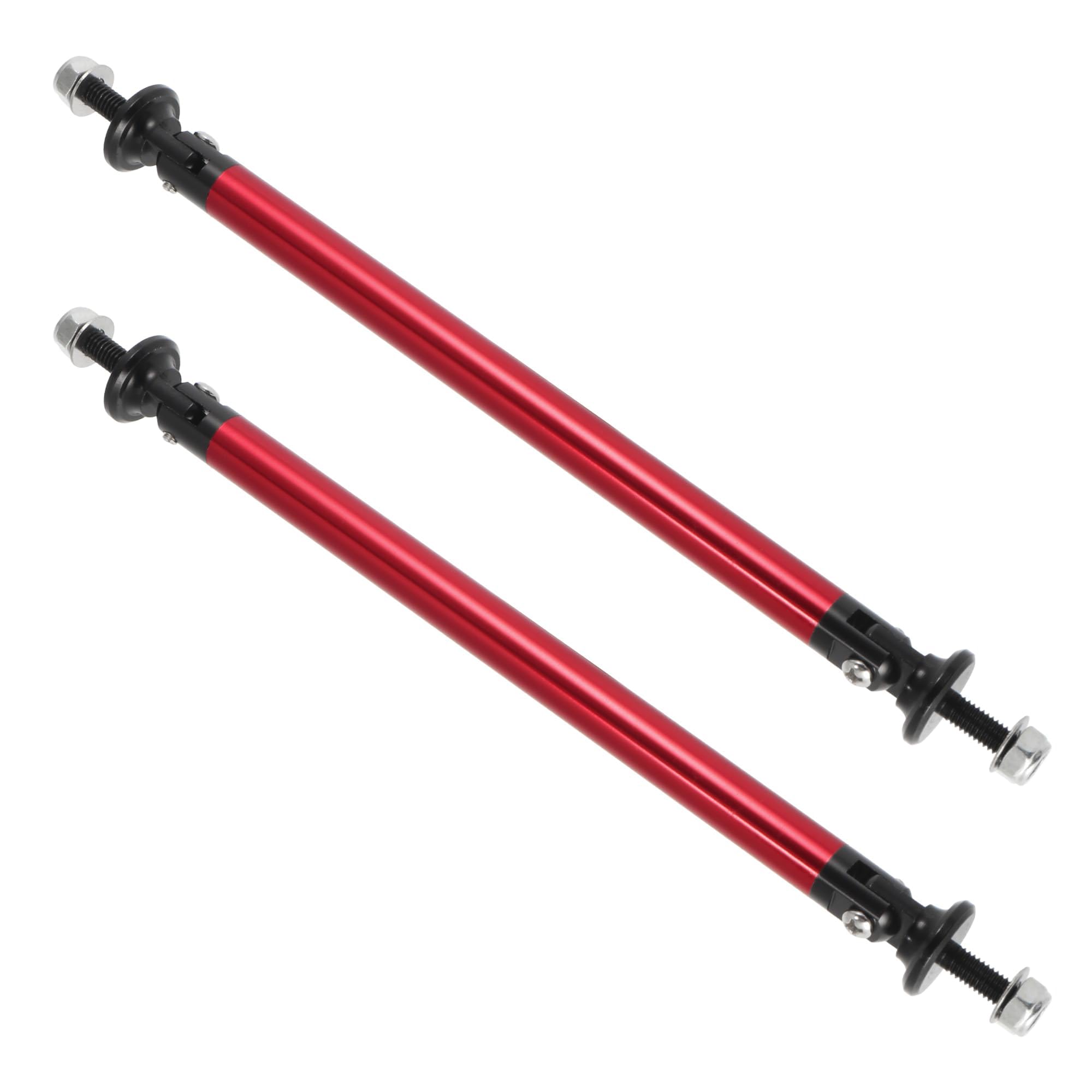 MACHSWON 2 barras de soporte divisoras ajustables para parachoques delantero trasero de 150 mm, barras de soporte divisoras de labios, barra de puntal para la mayoría de vehículos, color rojo