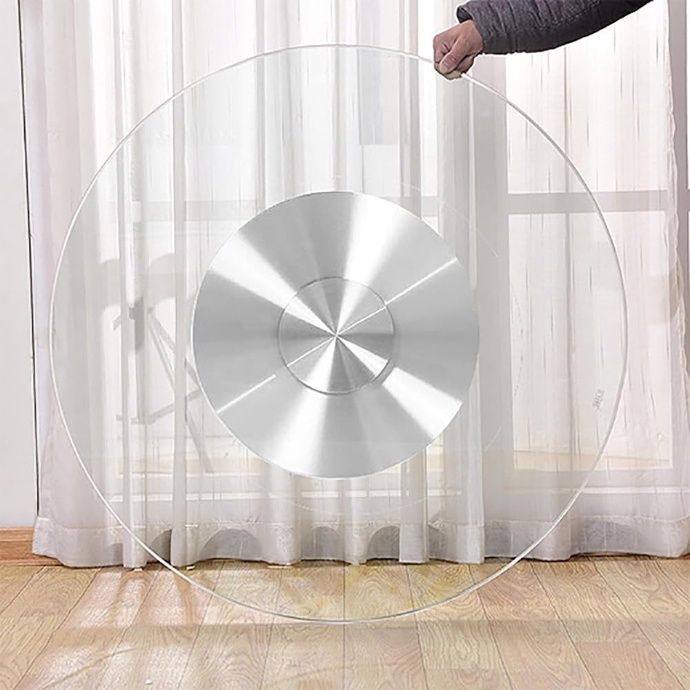 Lazy Susan plateau tournant en verre trempé pour table et comptoir