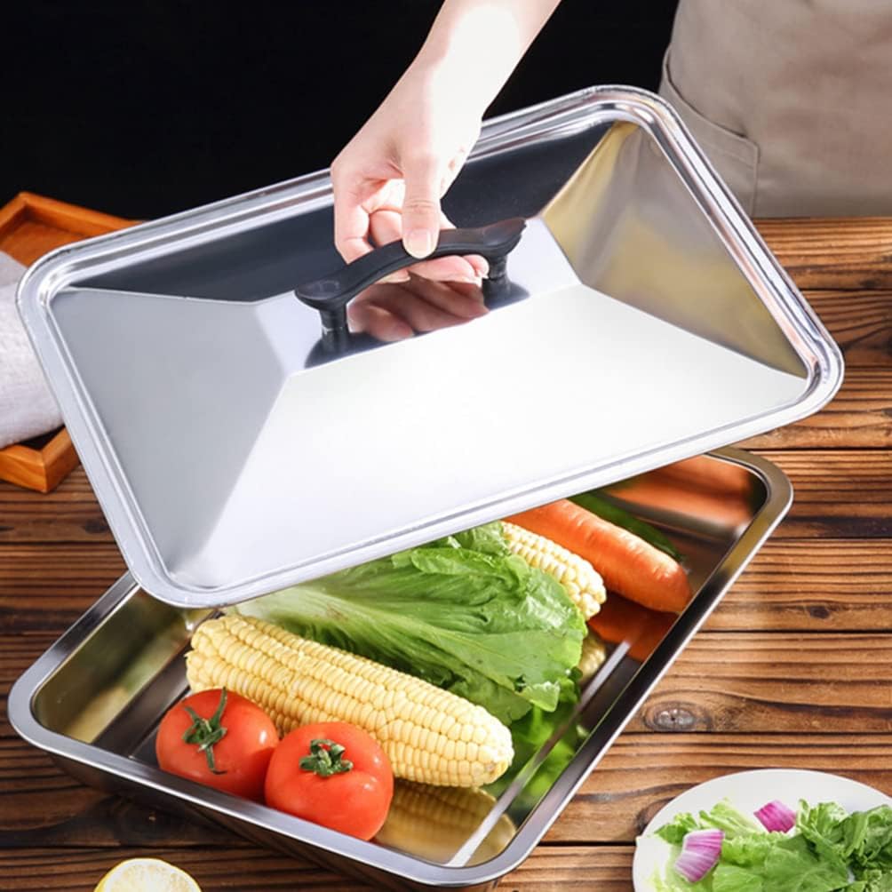 Angoily Silicone Pot Lids 2pcs Universal Lid for Pots Pans and Skillets Stainless Steel Lid Cover for Cast Iron Skillets Frying Pans Woks Cookware Replacement Lids Universal Pot Lid