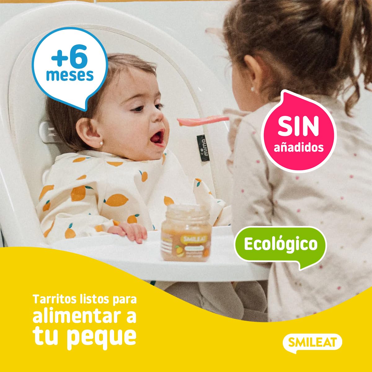 Smileat Tarritos Ecológicos Multifrutas con Mango para Bebés 4 Meses 12x130g