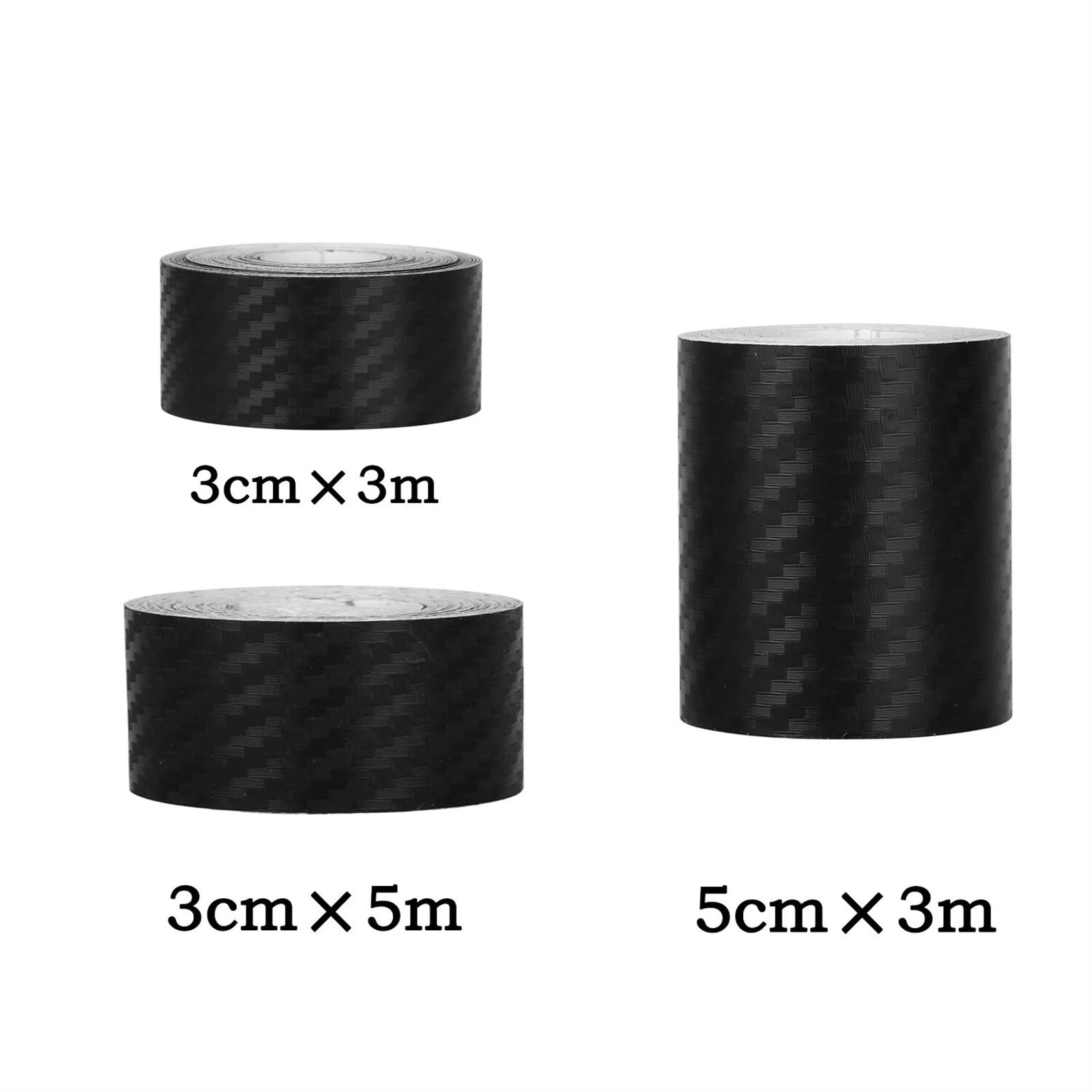Tira Protectora de Parachoques Adhesivo de Fibra Carbono para Puerta Coche, 3/5 m, Tira Protectora para el umbral la del, Lateral, antiarañazos(5cmx3m)