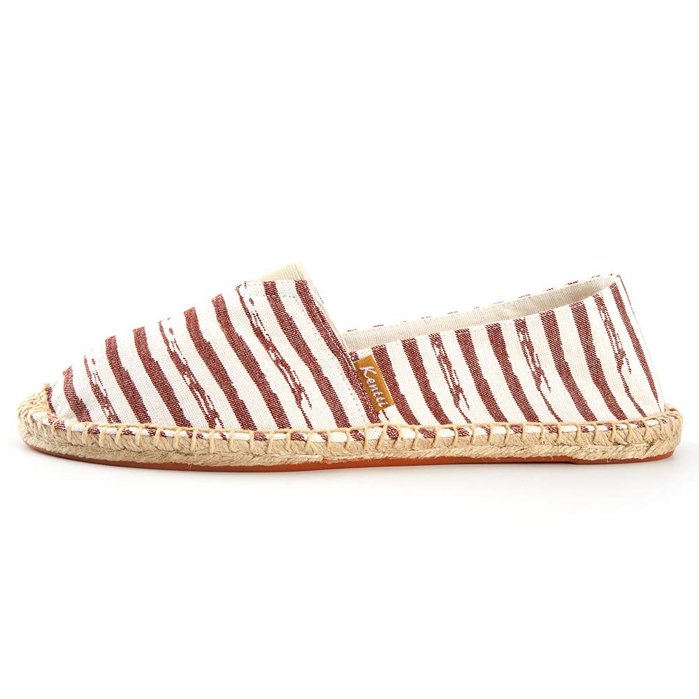 Espadrilles Rayées Toile Plat Homme
