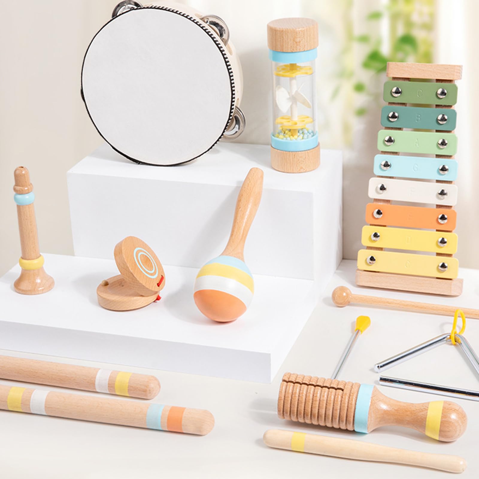 Musikinstrumente Spielzeug Aufklärung Kleinkind Holz Schlaginstrumente für Kleinkind Musik Erkundung Tragbares Musikspielzeug