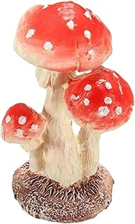 3 Miniature Glass Ornaments House Ornaments Home Décor Mushroom Statue Mushroom Decor for Plants Miniature Garden Container Statuette Crafts Miniature Garden Decorations Home Decor