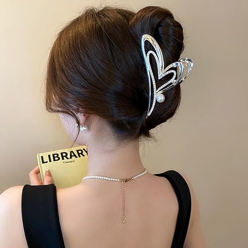 Miniatura 4 de Pinzas para el cabello para el día de San Valentín, diseño de lujo, pinzas para el cabello con forma de corazón, exquisitos diamantes de imitación,