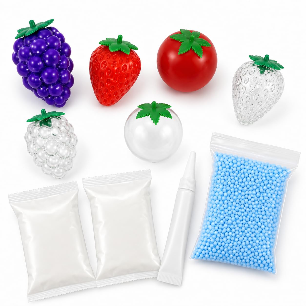 6PCS Squishy Making Kit, DIY Stress Ball Making Set Empty Squishy Skins