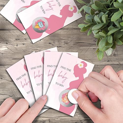 Miniatura 5 de Haizct Paquete de 50 tarjetas para rascar con temática de baby shower, juego de rascar para baby shower, juegos de lotería de cumpleaños, fiesta de