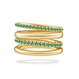 COLOYAN 18K Gold Plated Stackable Rings for Women Non Tarnish, Mixed Metals Multi Ring, Colored Cubic Zirconia Stacking Rings Jewelry