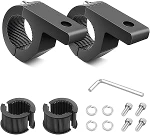 RIGIDON 2 Pièces Support de Montage de Lumière Travail, 3 pouces 76 mm - 81 mm, Ajustable Universelle Pince de Tube de Barre Fixation Support Barre Led pour Tout-terrain Voiture Camion Moto