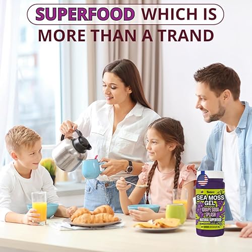 Vista 46 de Biolore Wildcrafted - Gel de musgo marino – Baya de saúco de 16 onzas – Gel de musgo marino saborizado con vitaminas esenciales y minerales traza