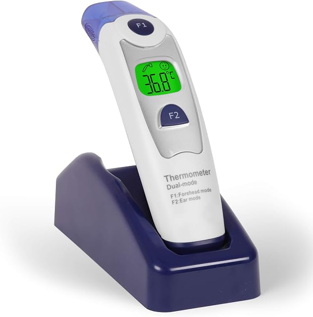 Ear and Forehead Thermometer IRT1000, 2 in 1, Non-Contact Digital Infrared Medical Thermometer for Baby / Child / Adult, Memory Function, Easy Operation, Instant Accurate Results