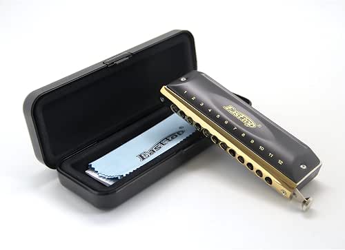 East top Chromatic Harmonica Key of C, 12 Holes 48