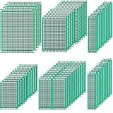 hiBCTR 64 pcs Green PCB Board - Double Sided Circuit and perf Board with 5 Sizes for DIY Electronics, Compatible with Bread Boards and Soldering Projects